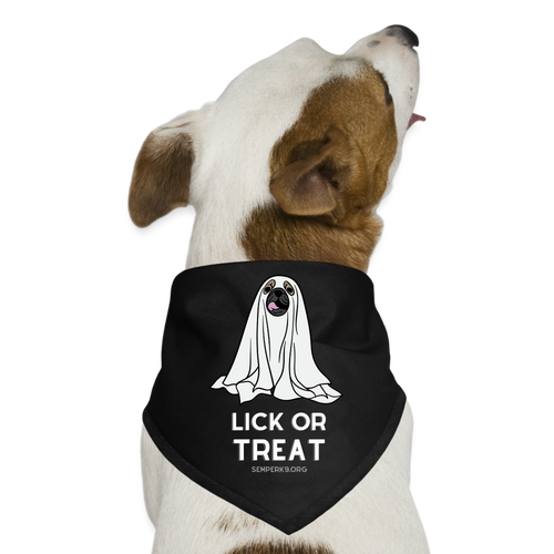 Halloween Dog Bandana - Lick or Treat - black
