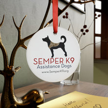 Acrylic Semper K9 Ornament with Ribbon