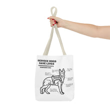 Service Dogs Save Lives Tote Bag