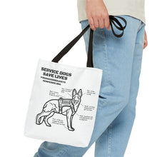 Service Dogs Save Lives Tote Bag