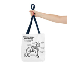 Service Dogs Save Lives Tote Bag
