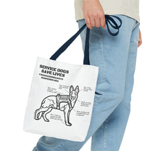 Service Dogs Save Lives Tote Bag