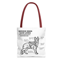 Service Dogs Save Lives Tote Bag