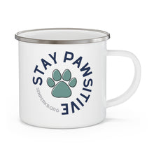 Stay Pawsitive Enamel Camping Mug