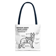 Service Dogs Save Lives Tote Bag