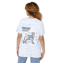 Service Dogs Save Lives Fashion Tie-Dyed T-Shirt