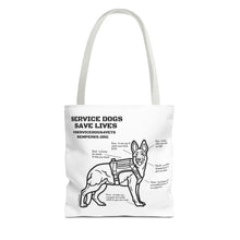 Service Dogs Save Lives Tote Bag