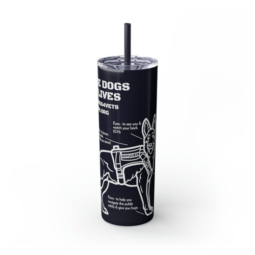 Skinny Tumbler with Straw, 20oz