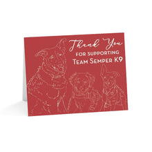 Team Semper K9 Thank You Cards (1, 10, 30, and 50pcs)