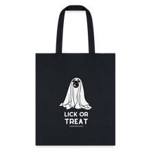 Lick or Treat Halloween Tote Bag - black