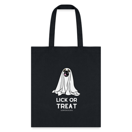 Lick or Treat Halloween Tote Bag - black