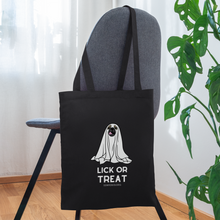 Lick or Treat Halloween Tote Bag - black