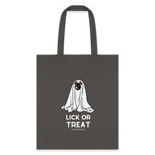 Lick or Treat Halloween Tote Bag - charcoal