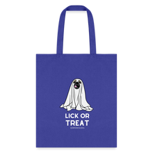 Lick or Treat Halloween Tote Bag - royal blue