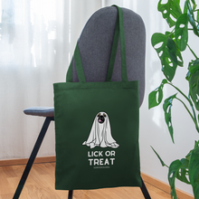 Lick or Treat Halloween Tote Bag - forest green