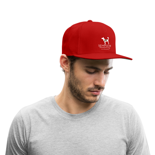 Semper K9 Snapback Baseball Cap - red
