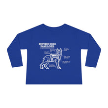 Service Dogs Save Lives Toddler Long Sleeve Tee