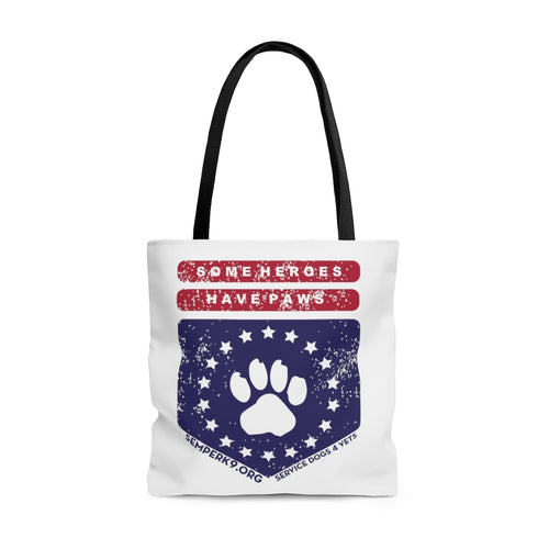 Some Heroes Have Paws Tote Bag