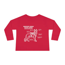 Service Dogs Save Lives Toddler Long Sleeve Tee