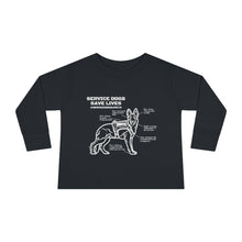 Service Dogs Save Lives Toddler Long Sleeve Tee