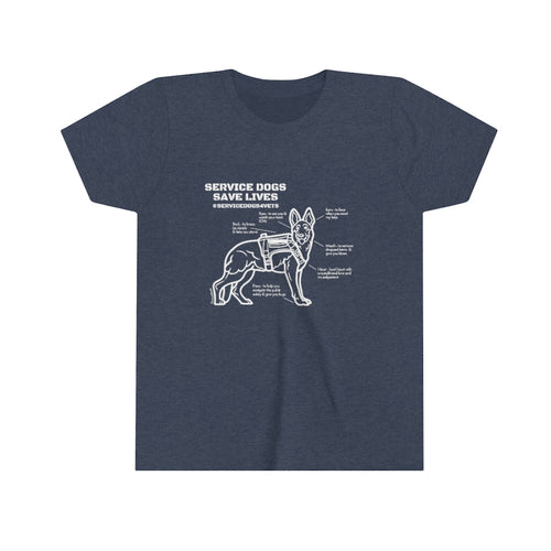 Youth Service Dogs Save Lives Short Sleeve Tee