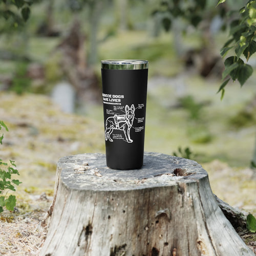 Service Dogs Save Lives Copper Vacuum Insulated Tumbler, 22oz