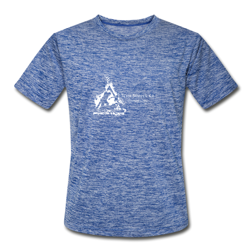 Team Semper K9 Men’s Moisture Wicking Performance T-Shirt - heather blue