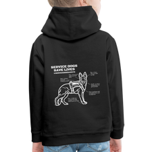 Service Dogs Save Lives Youth Premium Hoodie - black