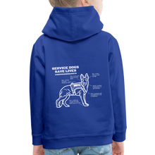 Service Dogs Save Lives Youth Premium Hoodie - royal blue