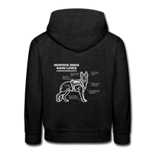 Service Dogs Save Lives Youth Premium Hoodie - charcoal grey