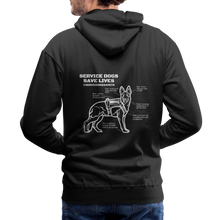 Service Dogs Save Lives Premium Hoodie - black