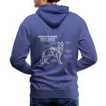 Service Dogs Save Lives Premium Hoodie - royal blue