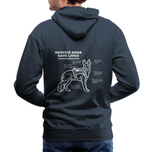 Service Dogs Save Lives Premium Hoodie - navy