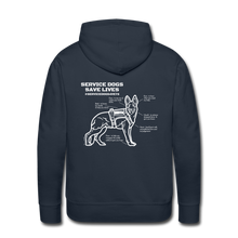 Service Dogs Save Lives Premium Hoodie - navy