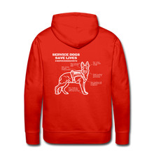 Service Dogs Save Lives Premium Hoodie - red