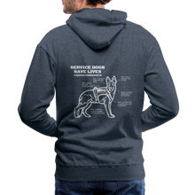 Service Dogs Save Lives Premium Hoodie - heather denim