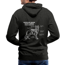Service Dogs Save Lives Premium Hoodie - charcoal grey