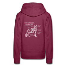 Service Dogs Save Lives Women’s Premium Hoodie - burgundy