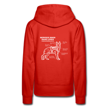 Service Dogs Save Lives Women’s Premium Hoodie - red