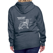Service Dogs Save Lives Women’s Premium Hoodie - heather denim